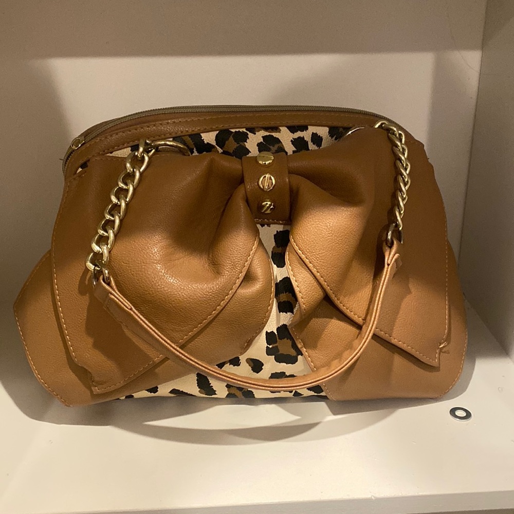Betsey Johnson leopard purse